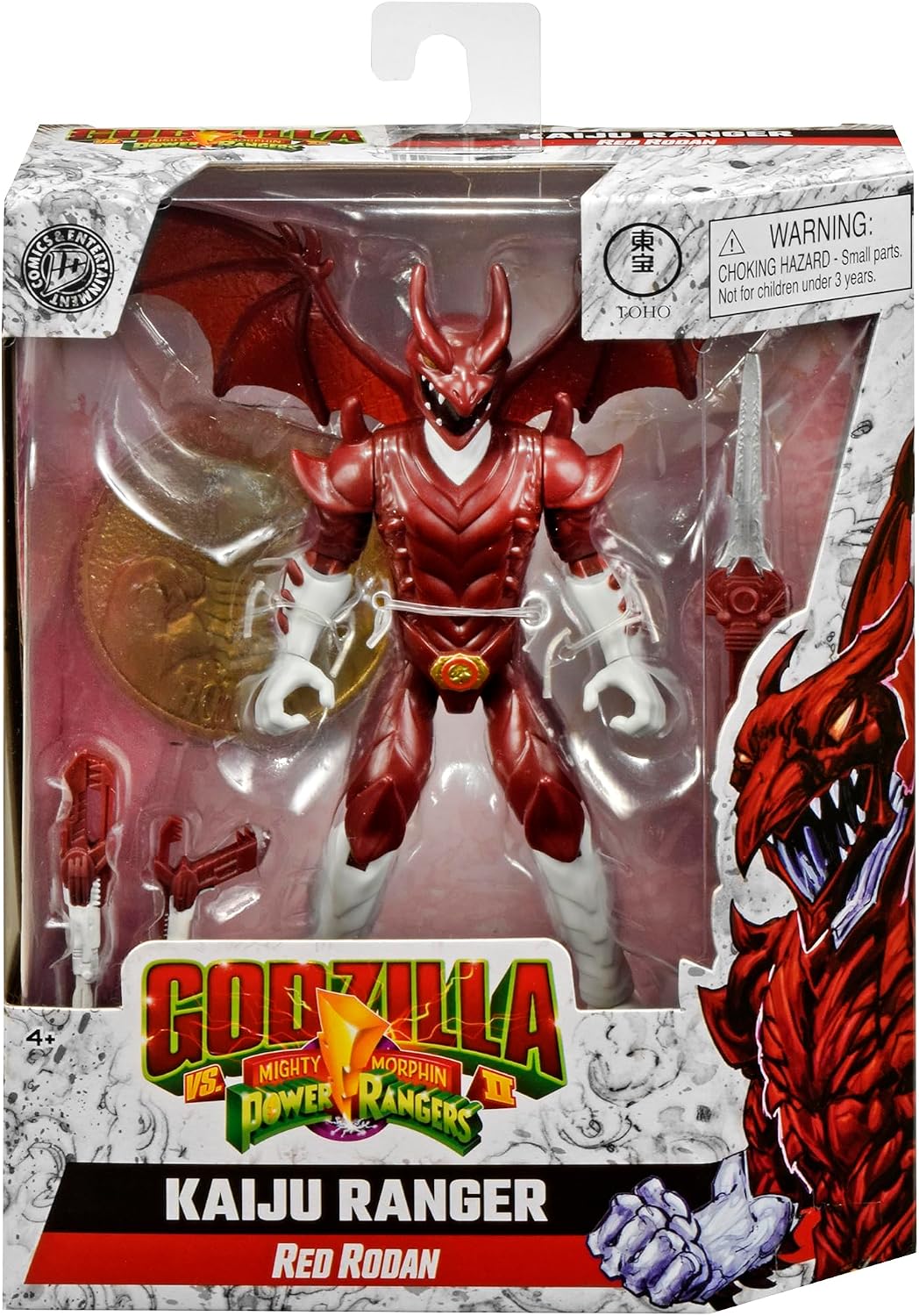 Mighty Morphin Power Rangers x Godzilla Action Figure Red Rodan