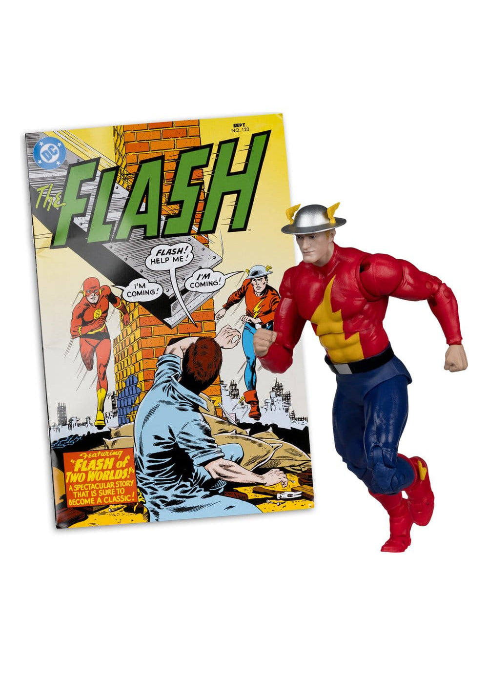 DC Direct Page Punchers Action Figure The Flash Jay Garrick (The Flash #123) (Red Platinum Edition) 18 cm