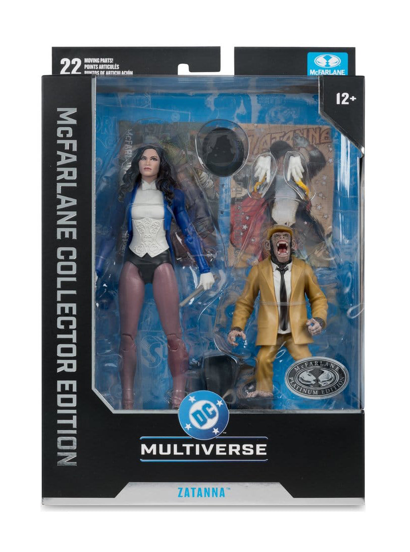 DC Multiverse McFarlane Action Figure Zatanna with Detective Chimp Collector Edition #53 18 cm CHASE