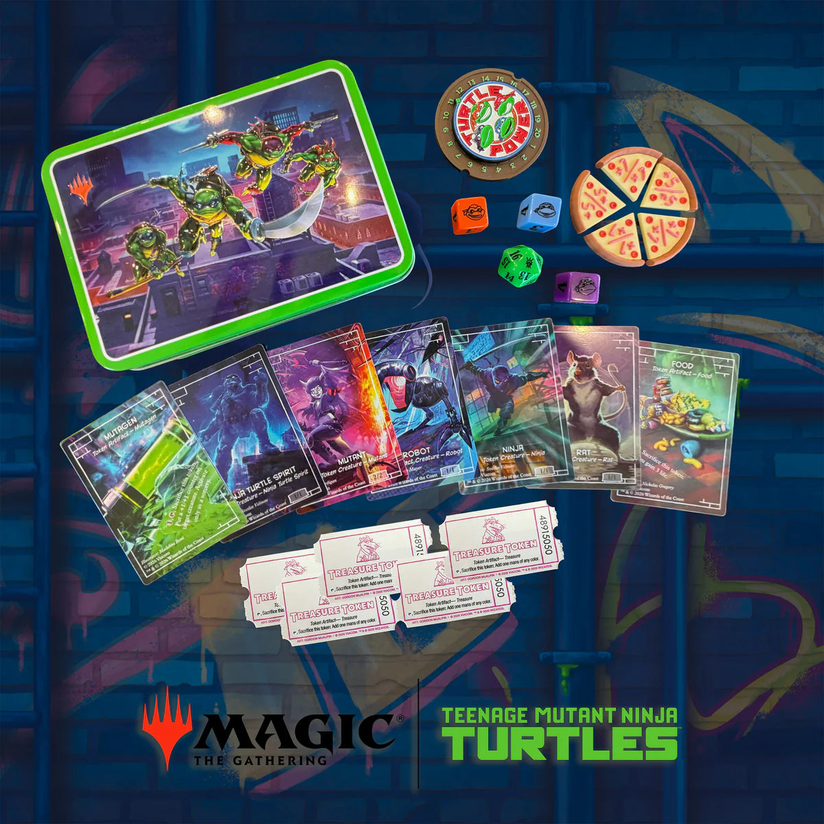 Magic the Gathering Dice and Token Pack Teenage Mutant Ninja Turtles