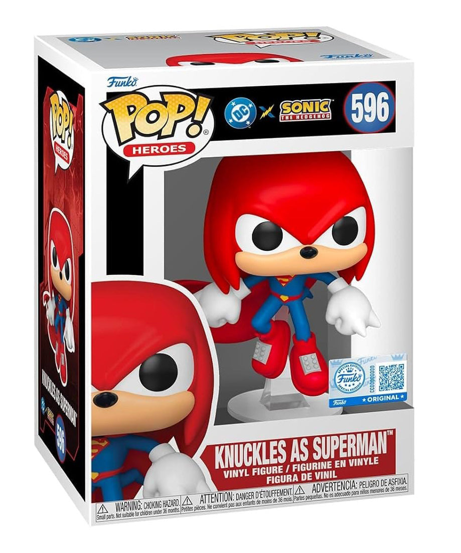 Funko POP! DC x Sonic the Hedgehog - Knuckles as Superman (#596) figure
