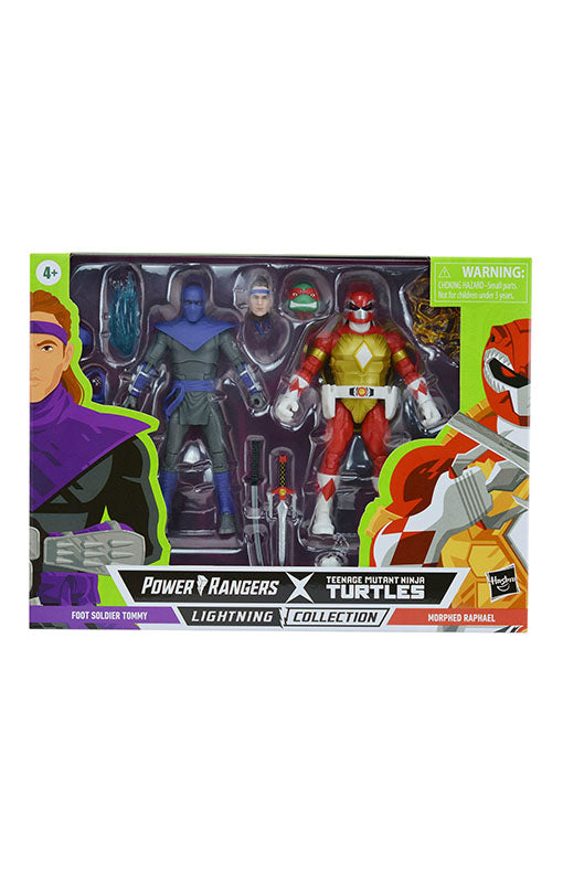 Power Rangers x TMNT Lightning Collection Foot Soldier Tommy & Morphed Raphael 2-pack figure