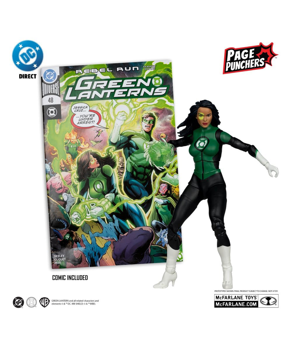DC Direct Page Punchers Action Figure Jessica Cruz (Green Lanterns # 48) (Red Platinum Edition) 18 cm