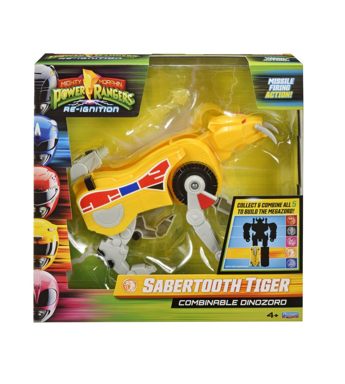 Mighty Morphin Power Rangers Combinable Dinozord Action Figure Sabertooth Tiger 20 cm