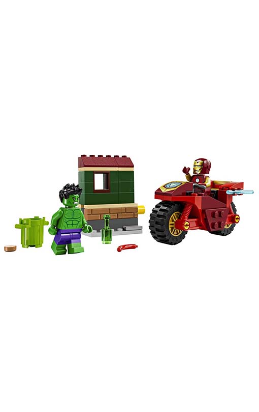 IRON MAN WITH BIKE AND THE HULK
