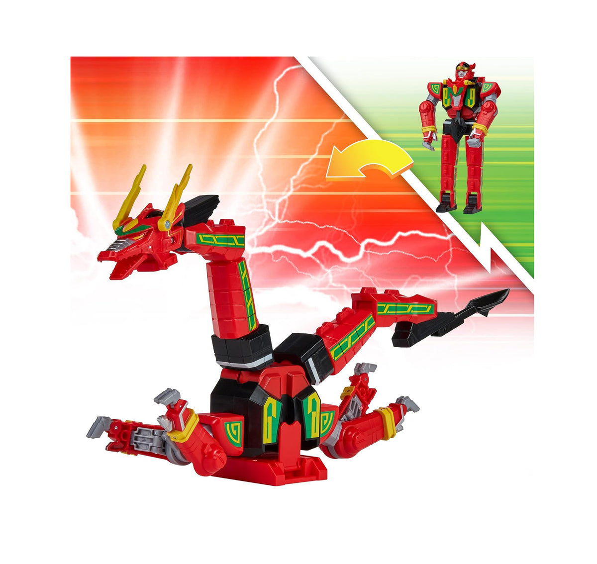 Mighty Morphin Power Rangers Thunderzord Action Figure Red Dragon