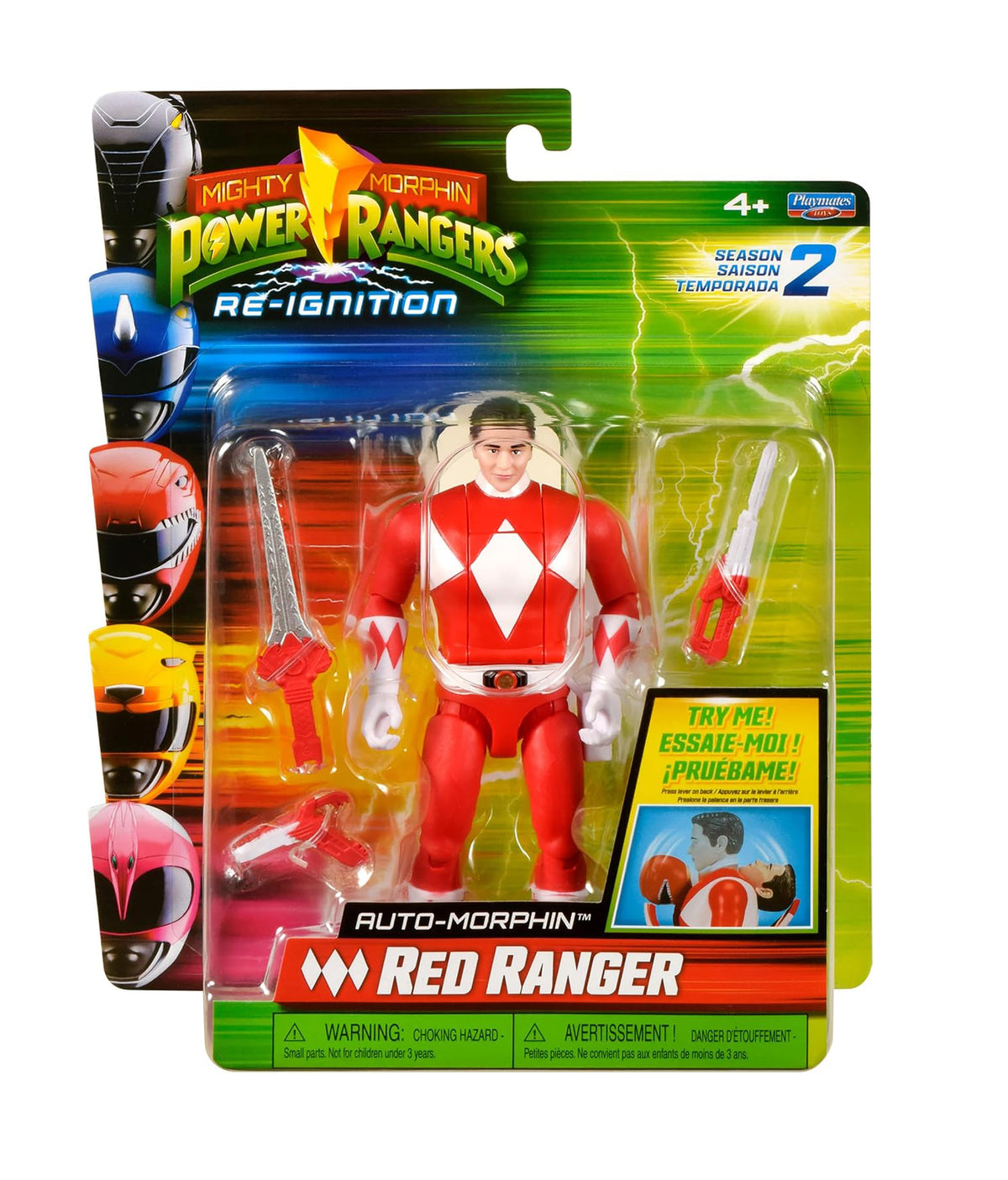 Mighty Morphin Power Rangers Season 2 Auto-Morphin Action Figure Red Ranger