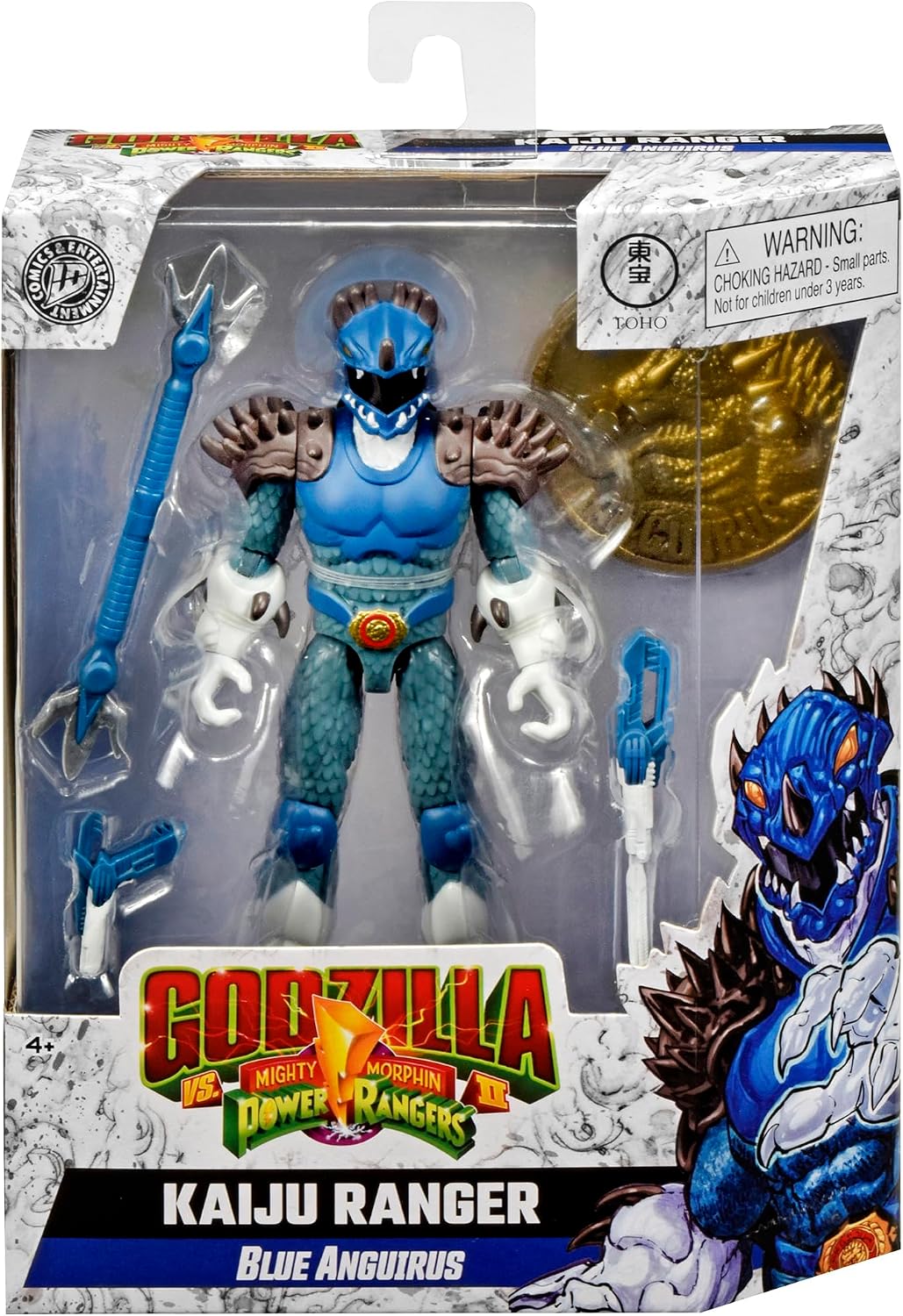 Mighty Morphin Power Rangers x Godzilla Action Figure Blue Anguirus