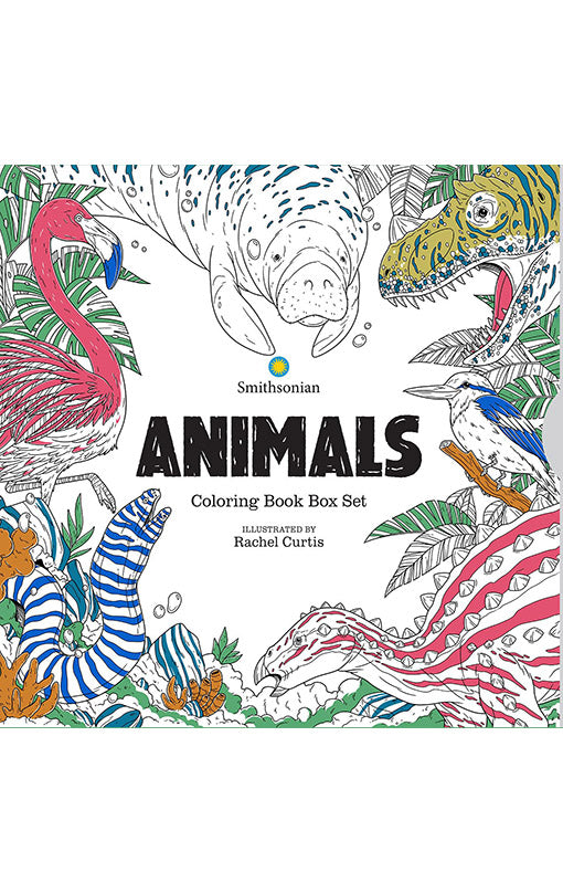 Animals A Smithsonian Coloring Book Box Set hardcover