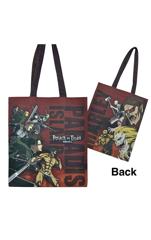 Attack on Titan Tote Bag Paradise Island vs Marley