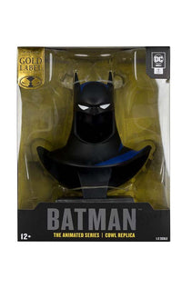 Batman: The Animated Series 1992 DC Direct Mini Replica 1/3 Batman Cowl Gold Label 19 cm