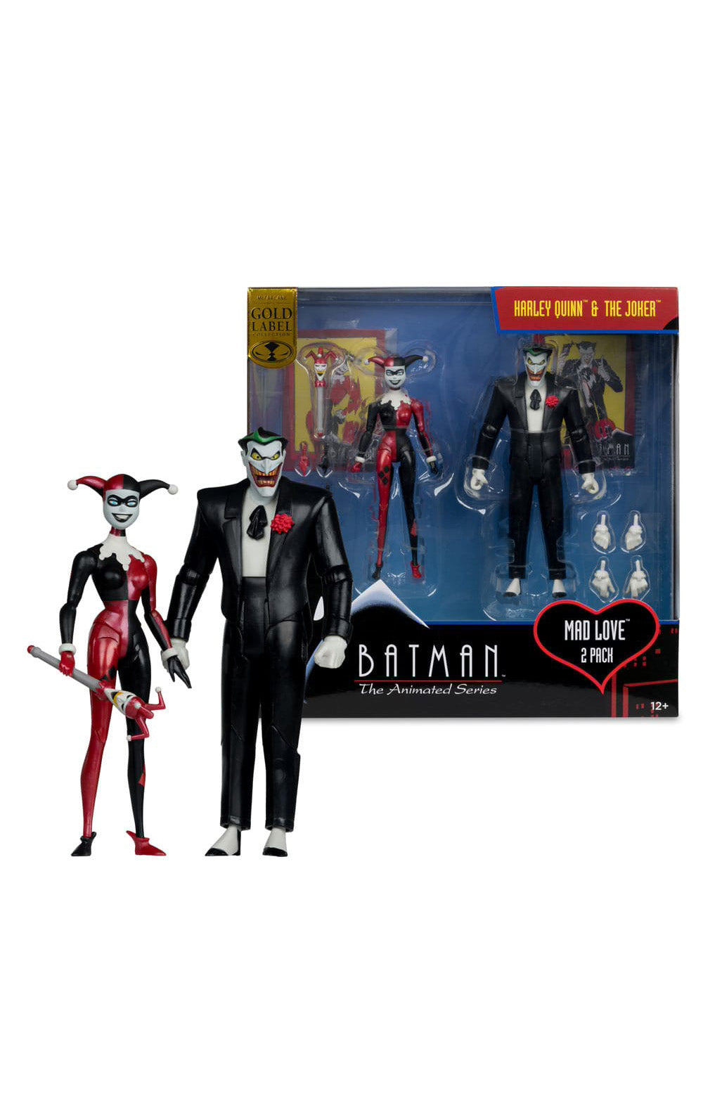 Batman: The Animated Series DC Direct Action Figures Harley Quinn & The Joker (Mad Love) (Gold Label) 18 cm