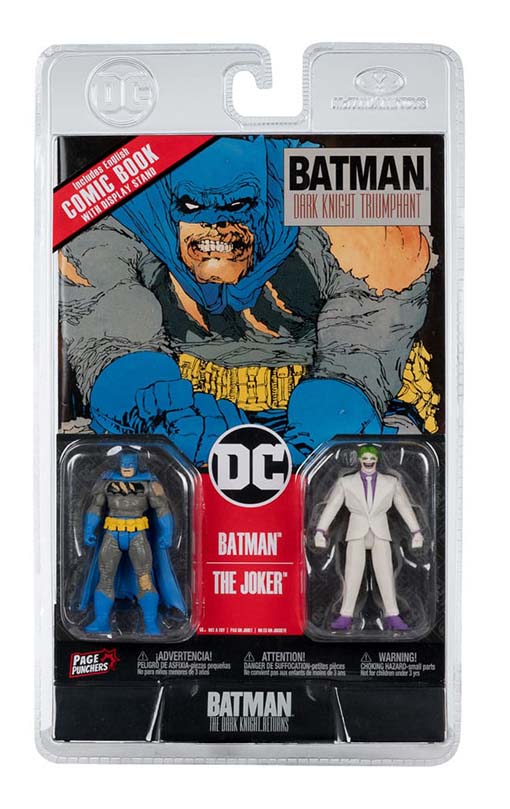 DC Direct Page Punchers Action Figure 2-Pack Batman & The Joker (Batman: The Dark Knight Returns) 8 cm