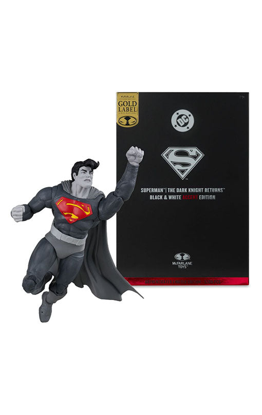 DC Multiverse Action Figure Superman (The Dark Knight Returns) (Black & White Accent Edition) (Gold Label) 18 cm