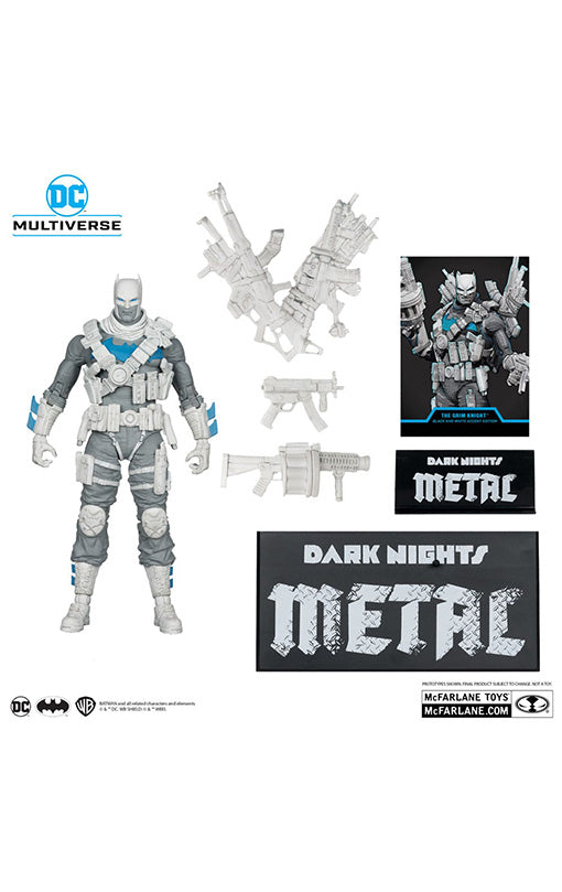 DC Multiverse Action Figure The Grim Knight (Dark Nights Metal) (Black & White Accent Edition) (Gold Label) 18 cm