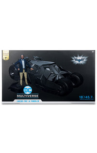 DC Multiverse Vehicle Tumbler with Lucuis Fox (The Dark Knight) (Gold Label)
