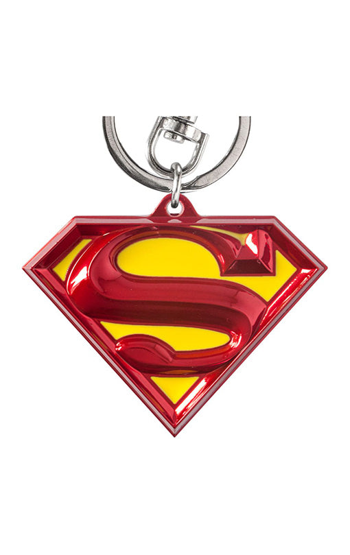 DC Pewter-Keychain Superman Logo coloured