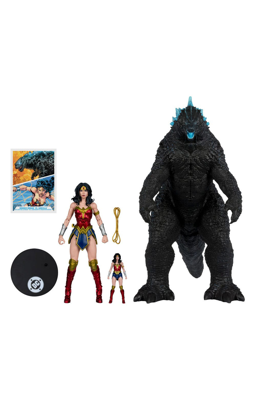 DC Justice League Monsterverse DC Multiverse Action Figures 2-Pack Wonder Woman Vs. Atomic Blast Godzilla 18 cm