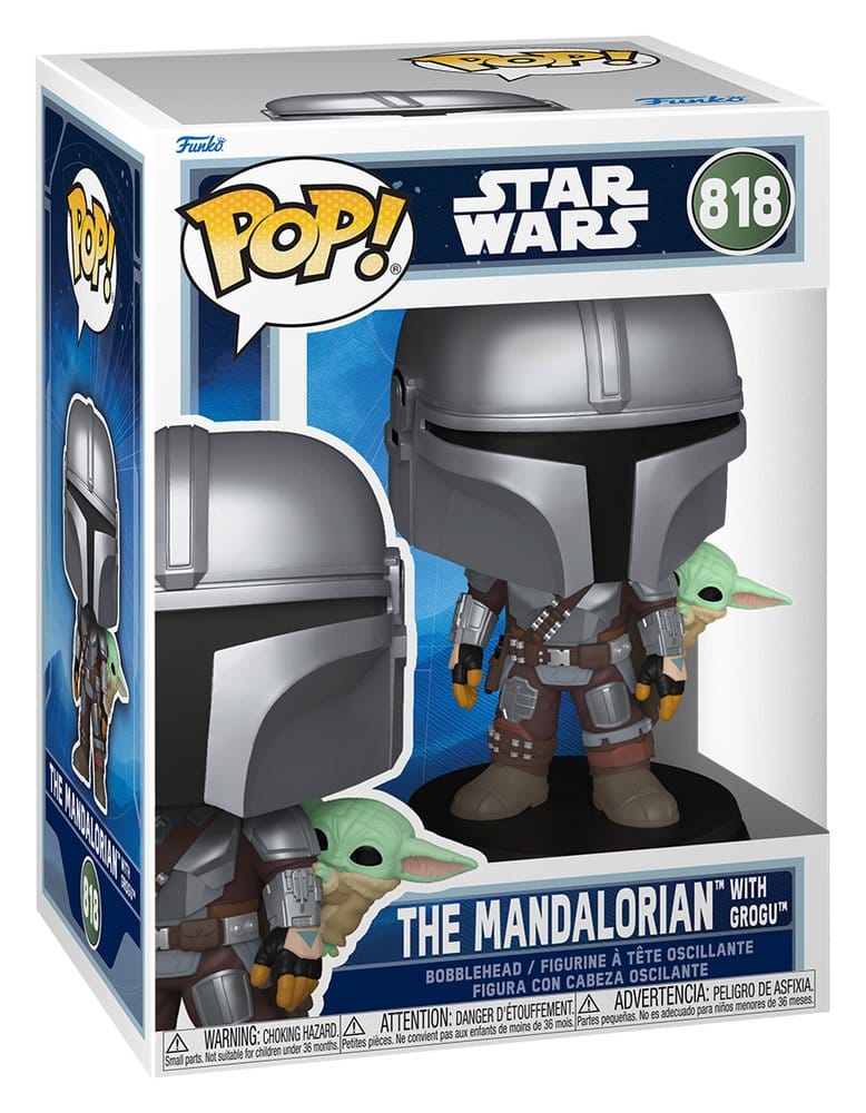 Funko POP! Star Wars: The Mandalorian and Grogu - The Mandalorian with Grogu (#818) figure
