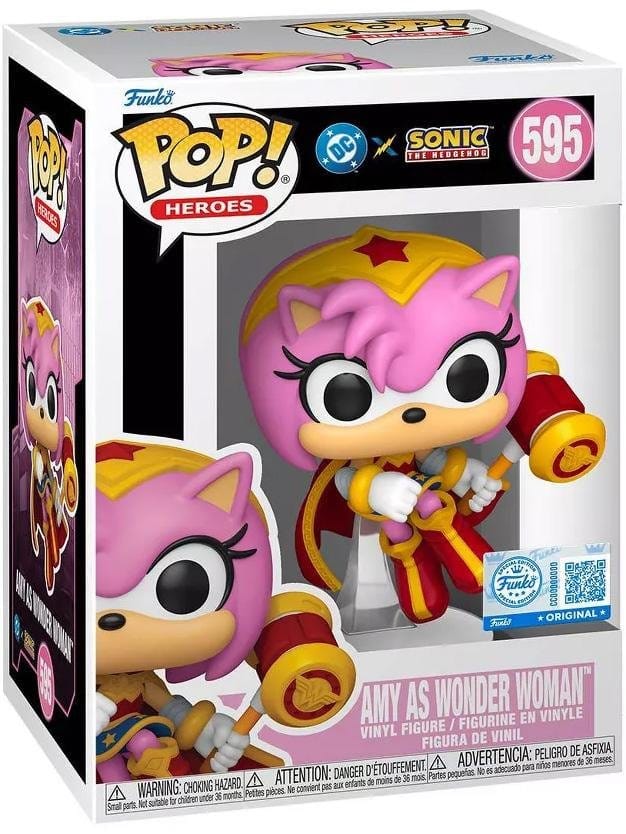 Funko POP! DC x Sonic the Hedgehog - Amy as Wonder Woman (#595) figure