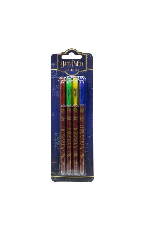 Harry Potter Gel Pens 4-Pack Colourful Crest