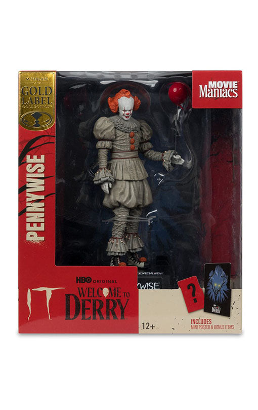 It: Welcome to Derry Movie Maniacs PVC Statue Pennywise (Gold Label) 16 cm