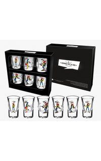 Lucky Luke Shotglass 6-Pack Firing Positions