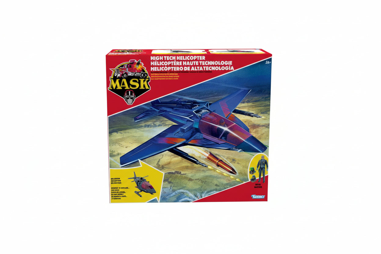 M.A.S.K. Vehicle High Tech Helicopter with  Miles "Wolf" Mayhem Figure