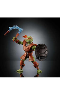 MOTU x TMNT Turtles of Grayskull Action Figure Reptile Wars Michelangelo 14 cm