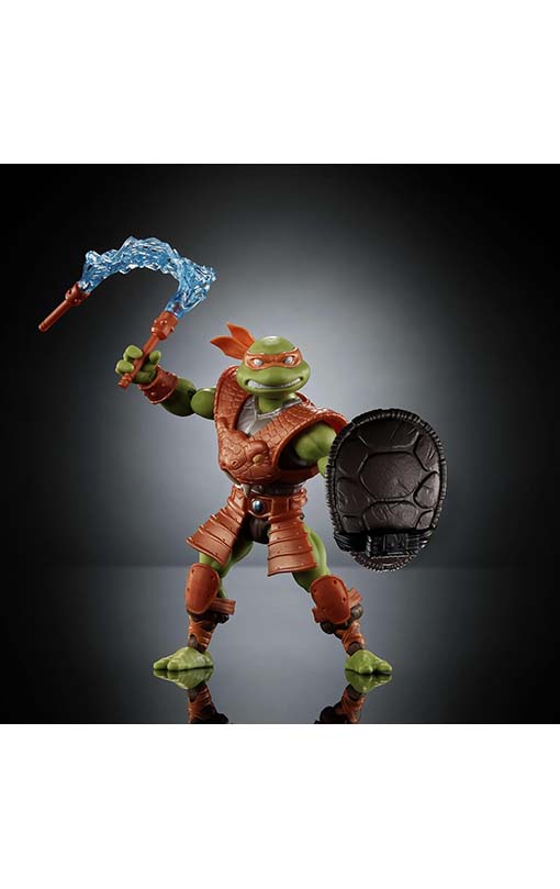 MOTU x TMNT Turtles of Grayskull Action Figure Reptile Wars Michelangelo 14 cm