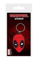 Marvel Comics Rubber Keychain Deadpool Face 6 cm Keyrings Marvel