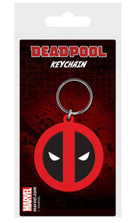 Marvel Comics Rubber Keychain Deadpool Symbol 6 cm
