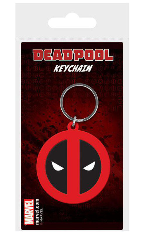 Marvel Comics Rubber Keychain Deadpool Symbol 6 cm