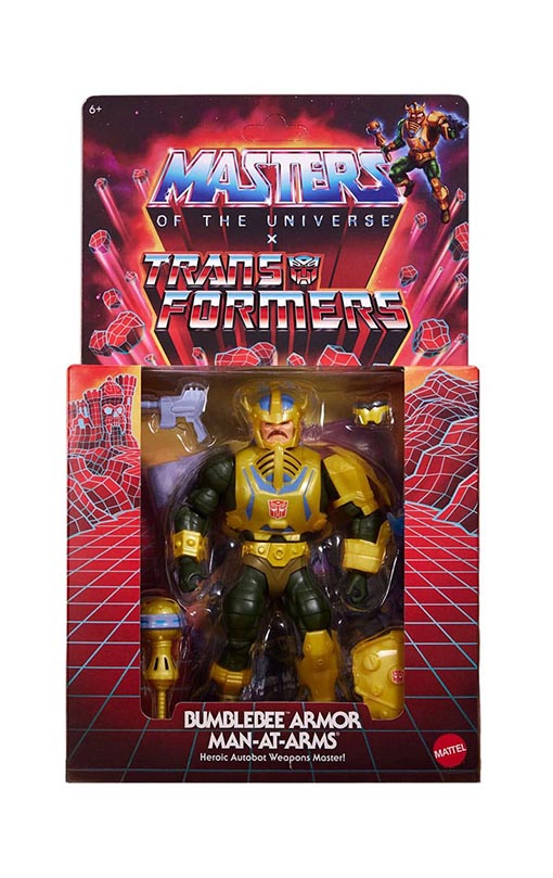 Masters of the Universe x Transformers Action Figure Bumblebee Armor Man-At-Arms Exclusive 14 cm