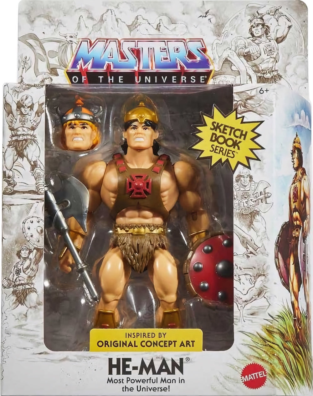 Masters of the Universe Origins Action Figure Sketchbook Series: He-Man 14 cm