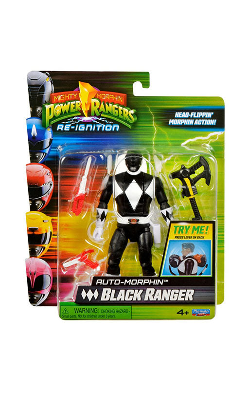 Mighty Morphin Power Rangers Action Figure Auto-Morphin Black Ranger 12 cm