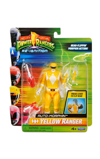 Mighty Morphin Power Rangers Action Figure Auto-Morphin Yellow Ranger 12 cm