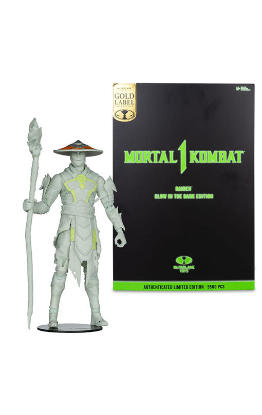 Mortal Kombat Action Figure Glow in the Dark Edition Raiden (Gold Label) 18 cm