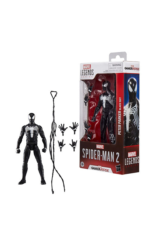 Spider-Man 2 Marvel Legends Gamerverse Action Figure Peter Parker (Black Suit) 15 cm