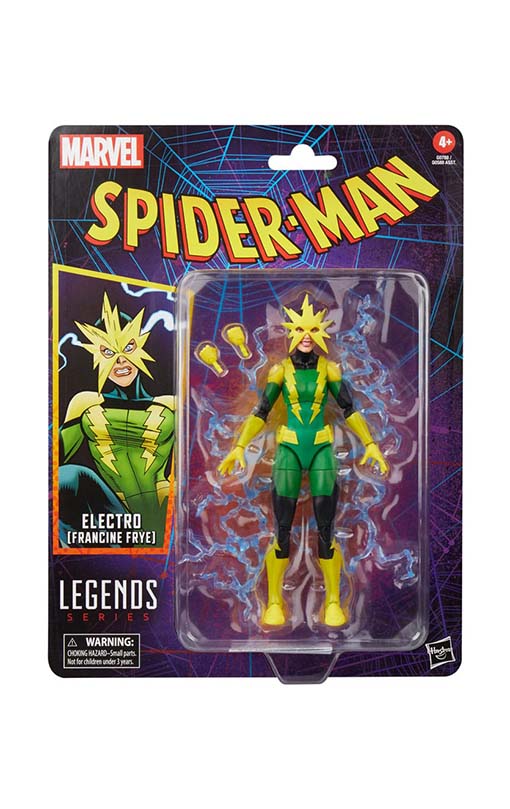 Spider-Man Marvel Legends Retro Action Figure Electro (Francine Frye) 15 cm