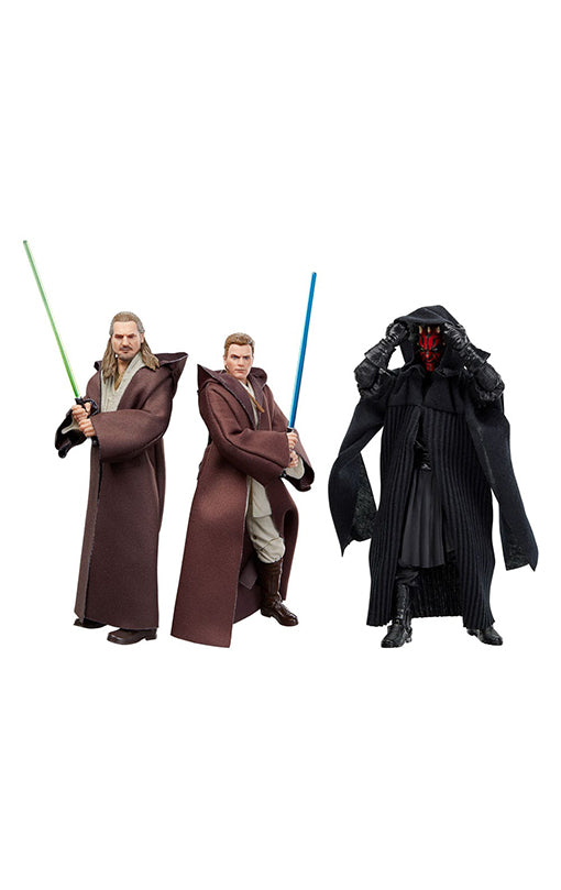 Star Wars Episode I Black Series Action Figure 3-Pack Qui-Gon Jinn, Darth Maul, Obi-Wan Kenobi 15 cm