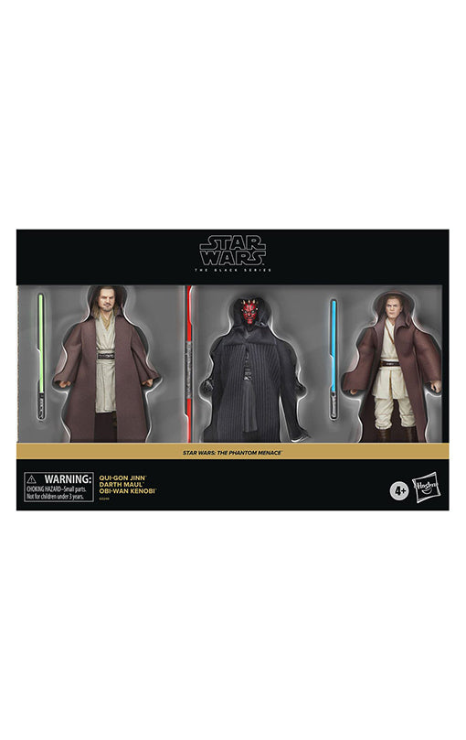 Star Wars Episode I Black Series Action Figure 3-Pack Qui-Gon Jinn, Darth Maul, Obi-Wan Kenobi 15 cm