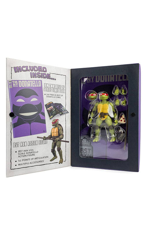 Teenage Mutant Ninja Turtles BST AXN x IDW Action Figure & Comic Book Donatello Exclusive 13 cm