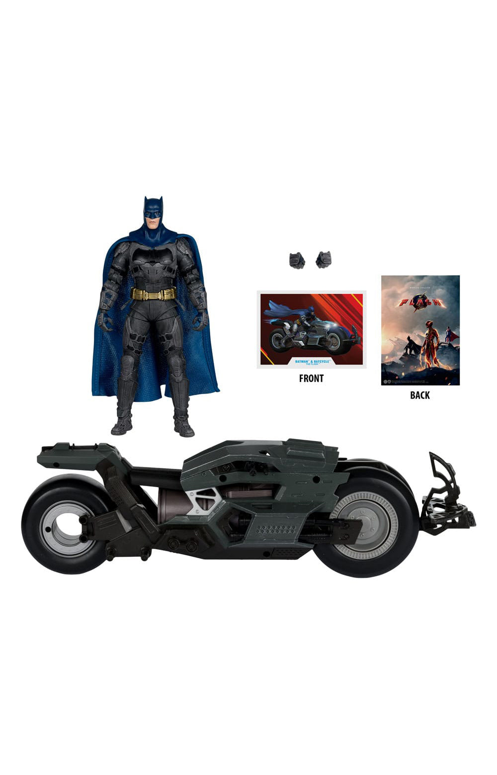 The Flash DC Multiverse Vehicle Batcycle with Batman