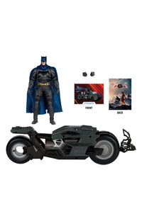 The Flash DC Multiverse Vehicle Batcycle with Batman