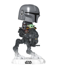Funko POP! Deluxe Star Wars: The Mandalorian and Grogu - The Mandalorian with Grogu in Imperial Remnant AT-RT  (#837) figure