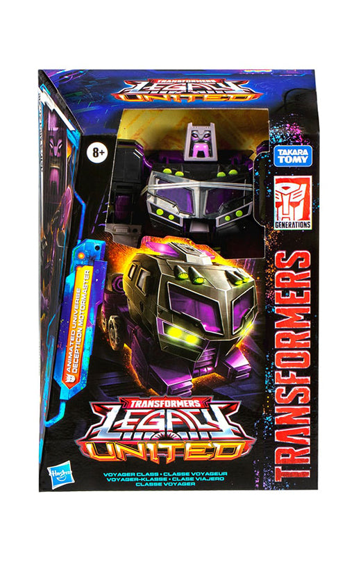 Transformers Generations Legacy United Voyager Class Action Figure Animated Universe Decepticon Motormaster 18 cm
