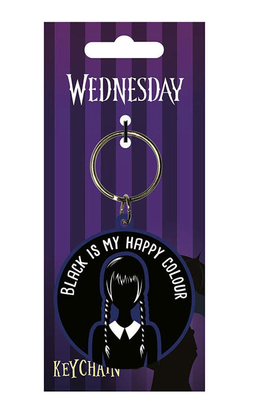 Wednesday Rubber Keychain Happy Colour