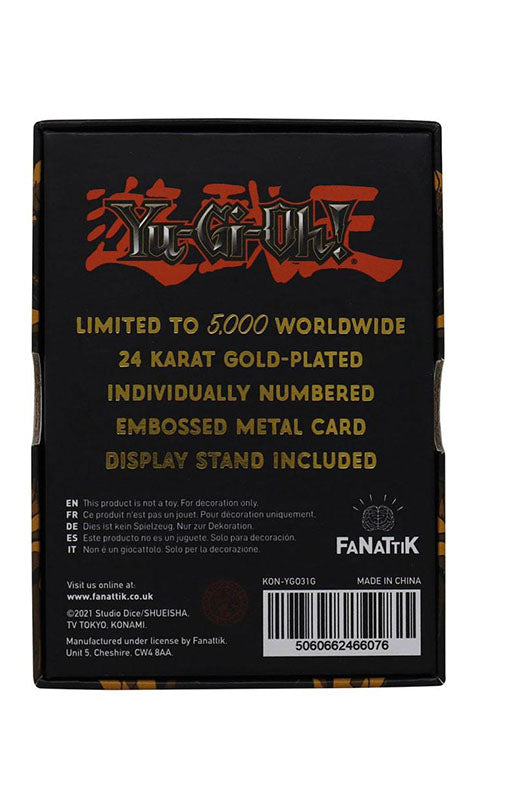 Yu-Gi-Oh! Replica Card Summoned Skull (gold plated)