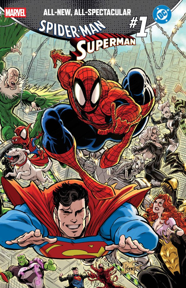 Marvel/DC Spider-Man / Superman #1 (Kaare Andrews Wraparound Variant Cover)